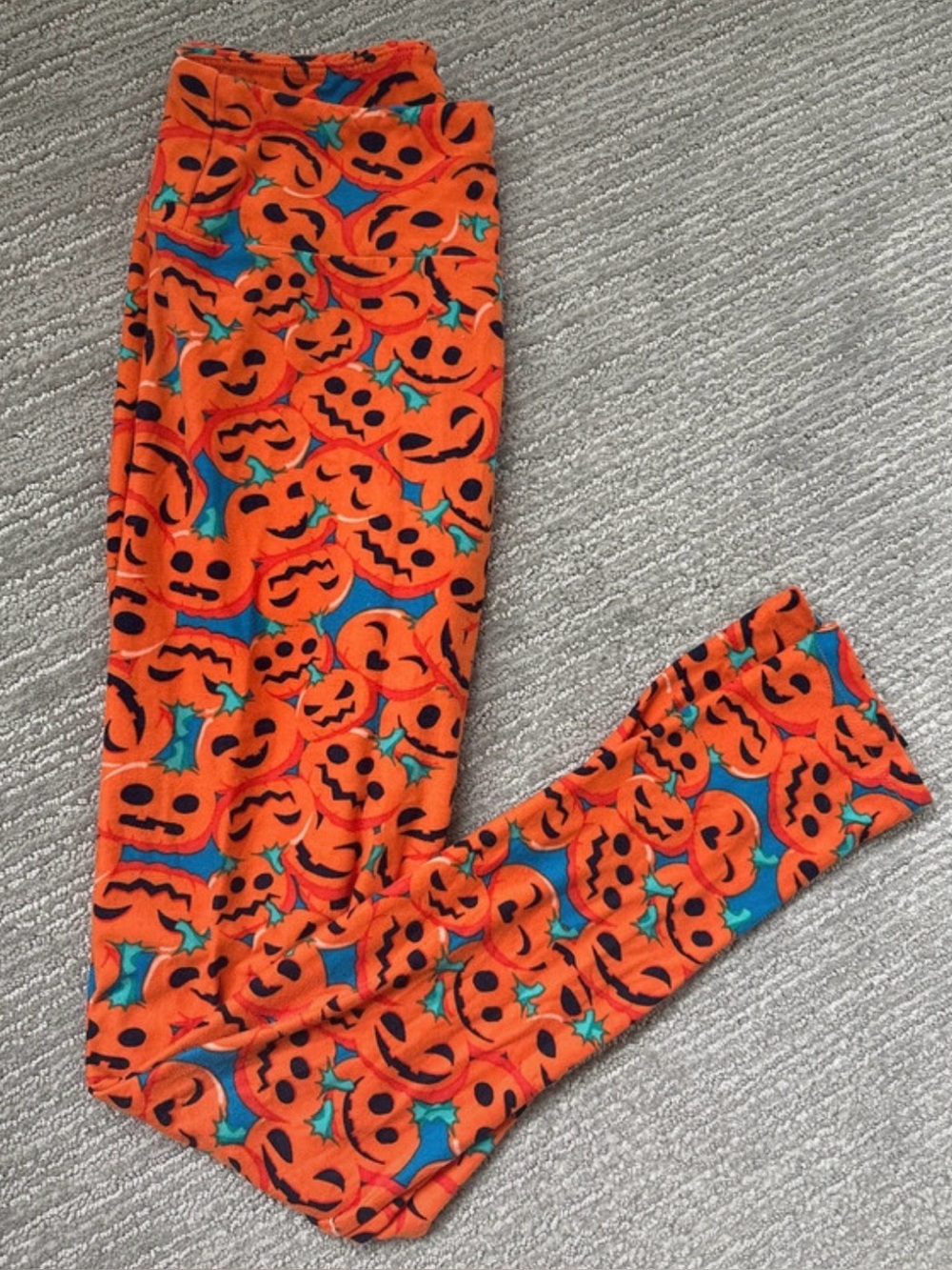 Fall Halloween pumpkin Leggings